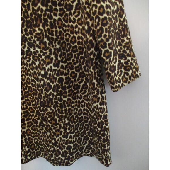 J.Crew Womens Sz 6 3/4 Sleeve Crepe Shift Dress Leopard Print K2150 Casual Party - Picture 5 of 9